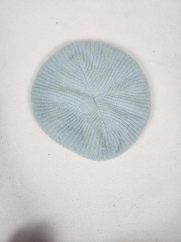Aris Angora Wool Wintage Beret Womens Hat Blue One Size